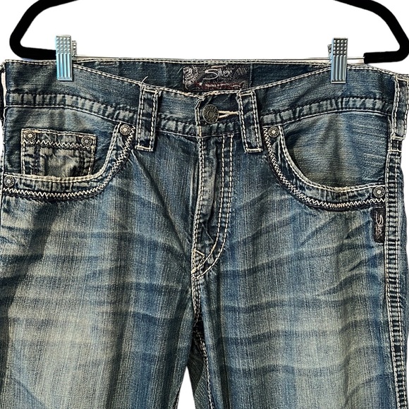 👖Silver Zac Relaxed Fit Straight Leg men’s denim pants 👖 - Picture 2 of 10